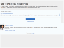 Tablet Screenshot of biotechnologyresources.blogspot.com