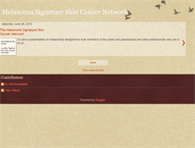 Tablet Screenshot of melanomasignature.blogspot.com