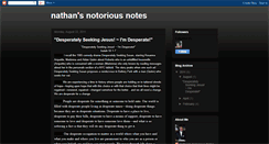 Desktop Screenshot of nathansnotoriousnotes.blogspot.com