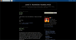 Desktop Screenshot of jakesrandomramblings.blogspot.com