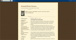 Desktop Screenshot of journalfromoaxaca.blogspot.com