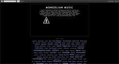 Desktop Screenshot of mongolianmusic.blogspot.com