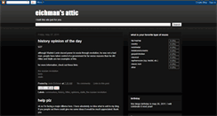 Desktop Screenshot of eichmansattic.blogspot.com