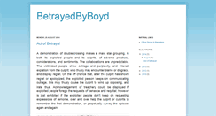 Desktop Screenshot of betrayedbyboyd.blogspot.com