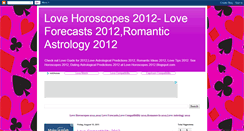 Desktop Screenshot of lovehoroscopes2012.blogspot.com