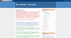 Desktop Screenshot of mrsmccann.blogspot.com