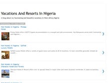 Tablet Screenshot of nigeria-vacations-resorts.blogspot.com