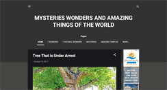 Desktop Screenshot of mysteriesandwonders.blogspot.com