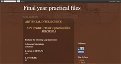 Desktop Screenshot of finalyearpracticalfiles.blogspot.com