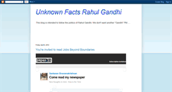 Desktop Screenshot of factsrahulgandhi.blogspot.com