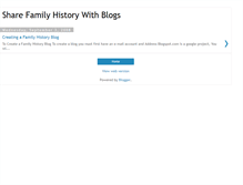 Tablet Screenshot of familyhistoryblogging.blogspot.com