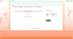 Desktop Screenshot of nursinglecturenotes.blogspot.com