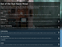 Tablet Screenshot of outofthedustkarenhesse.blogspot.com