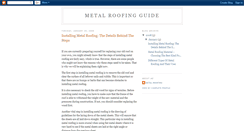 Desktop Screenshot of metal-roofing-guide.blogspot.com