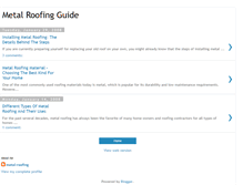 Tablet Screenshot of metal-roofing-guide.blogspot.com
