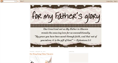 Desktop Screenshot of formyfathersglory.blogspot.com