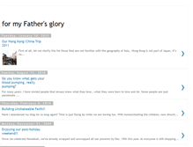 Tablet Screenshot of formyfathersglory.blogspot.com