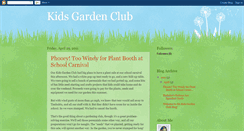 Desktop Screenshot of kidsgardenclubblog.blogspot.com