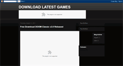 Desktop Screenshot of freedownloadlatestgamez.blogspot.com