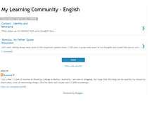 Tablet Screenshot of mylearningcommunityenglish.blogspot.com