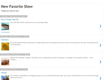 Tablet Screenshot of newfavoriteshow.blogspot.com