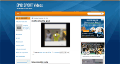 Desktop Screenshot of epic-sport-videos.blogspot.com