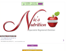 Tablet Screenshot of nicsnutrition.blogspot.com