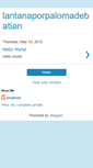 Mobile Screenshot of lantanaporpalomadebatian.blogspot.com