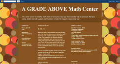 Desktop Screenshot of agradeabovemath.blogspot.com