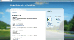 Desktop Screenshot of maksieducationalservices.blogspot.com