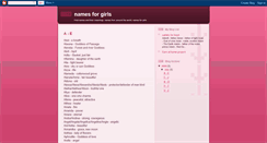 Desktop Screenshot of namesforgirls.blogspot.com