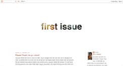 Desktop Screenshot of first-issue.blogspot.com