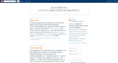 Desktop Screenshot of algemenecultuurwetenschappen.blogspot.com