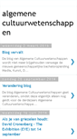 Mobile Screenshot of algemenecultuurwetenschappen.blogspot.com