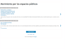 Tablet Screenshot of movimientoporlosespaciospublicos.blogspot.com
