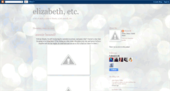 Desktop Screenshot of elizabethetcetera.blogspot.com