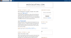 Desktop Screenshot of musicalatinacom.blogspot.com