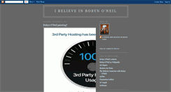 Desktop Screenshot of believeinrobynoneil.blogspot.com