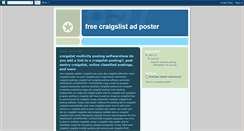 Desktop Screenshot of free-craigslist-ad-poster.blogspot.com