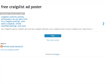 Tablet Screenshot of free-craigslist-ad-poster.blogspot.com