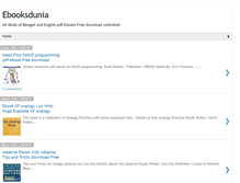 Tablet Screenshot of ebooksdunia.blogspot.com
