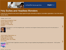 Tablet Screenshot of holybulliesandheadlessmonsters.blogspot.com