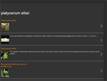 Tablet Screenshot of platyceriumellisii.blogspot.com