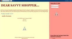 Desktop Screenshot of dearsavvyshopper.blogspot.com