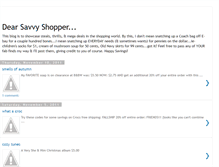 Tablet Screenshot of dearsavvyshopper.blogspot.com