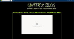 Desktop Screenshot of gam3rzbl0g.blogspot.com