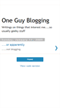 Mobile Screenshot of oneguyblogging.blogspot.com