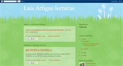 Desktop Screenshot of luisartiguelecturas.blogspot.com