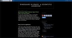 Desktop Screenshot of dinospacetheory.blogspot.com