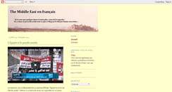 Desktop Screenshot of middleeastenfrancais.blogspot.com